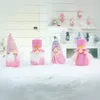 4pcsset Rudolph Santa Claus Doll Tree Manging Christmas Faceless Dwarf Doll Pendant 새해 선물 크리스마스 장식 Shel1593942