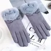 Handgemaakte dikker Winter rijden winddichte handschoenen Houd warm touchscreen faux suede handschoen