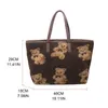 Women Lamb Like Fabrics Shoulder Tote Bag Fluffy Fur Bear Handbags Shopping Bags Q1QA247J