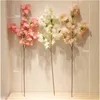 새로운 4 가지 시뮬레이션 벚꽃 꽃다발 100cm 긴 웨딩 아치 장식 꽃 홈 거실 장식