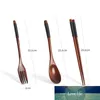 3pcs koreanska middagsredovisare träpläskor uppsättning sked gaffel chopsticks lyxig bestick presentkedja diskmaskin säker