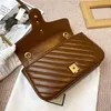 Latest Luxurys Twills Cross body Bags Zipper Chains Strap Brown Baguette Handbag Real Leather Caramel Colour Shoulder Bag Twill Women Handbags Double Printing 18cm