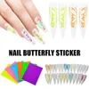 16pcs Butterfly Star Hologram 3D Manicure Sticker Self Adhesive #24