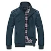 Men's Jackets Mens Spring Autumn Casual Coats Solid Color Sportswear Stand Collar Slim Male Bomber Clothing