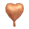 18 cali Multi Party Rose Gold Heart Folia Balony Metal Hel Globs Dekoracje Ślubne Dziewczyna Urodziny Prezenty zaręczynowe 20220110 Q2