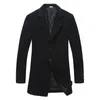 Hommes costume vestes décontracté laine mélange Slim Fit hommes Blazers et vestes mode gris laine Blazer terno masculino