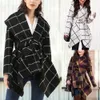 Kurtka damska z pasem jesień i moda zimowa długi wełniany płaszcz europejski i amerykański damski dekolt luźne wykopy rozmiar s-xl