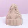Мягкая детская шляпа зима осень для детей теплая вязаная шапка девочка мальчик аксессуары детские шапочки шапочки сплошные цветные шапочки