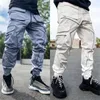 Spring Autumn cargo pants men fashion Hip Hop cool High street joggers nighttime reflective trousers casual Men's Sweatpants