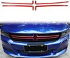 Red Car Front Mesh Grille Cover Dcoration Trim 4pcs For Dodge Charger 2015 UP Car Exterior Accessories