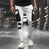 Casual Mężczyźni Joggers Spodnie Patchwork Cargo Spodnie Mężczyźni Multi-kieszenie Spodnie 2020 Mężczyźni Sportswear Hip Harem Streetwear