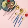 Geschirr Vierteiliges Set Messer Kuchen Desserts Gabel Milch Tee Suppe Besteck Restaurant Starker Löffel Edelstahl 21 2wh F2