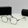 Erkek Vintage Çerçeve Gözlük Erkekler Için Marka Tasarım Optik Şeffaf Gözlük Temizle Kadınlar Lüks Altıgen Cam Gözlük Miyopi Reçete Gözlük Çerçeveleri 080