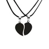 Кулон Ожерелья Сердце Сопряженная пара для Женщин Мужчины Подростки Модные Элегантные Веревочные Цепи Нержавеющая Сталь Ожерелье Ювелирные Изделия