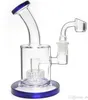 Glass Bong Rökningsrör HOOPHS SHISHA HEADY DAB OLJE RIGS Rökning Vattenrör med 14 mm fog