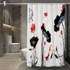 Peacock Printed Shower Curtains Waterproof Polyester Fabric 180x180 cm Grommet 1 Piece Hotel Bathroom Curtain Jinya Home Decors T200711