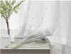 Sheer Curtains Embroidered white window screen curtain cloth living room bedroom polyester cotton Treatments customization