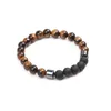 8mm Natural Lava Stone Handmade Strands Beaded Charm Bracelets For Women Men Lover Yoga Party Club Energy Jewelry