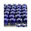 Lapis de pierre naturelle lazuli perles en vrac rond Stron 4 6 8 10 12 14 mm Taille de choix pour la fabrication de bijoux NOSAB12 1YQQ93995042
