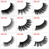 100% 3D Mink Makeup Thick Cross False Eyelashes Eye Lashes Extension Handmade nature eyelashes 36 styles Round Box Packaging DHL