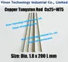 (5pcs 팩) Dia. 1.8x200mm 구리 텅스텐로드 CUW75 (구리 25 % + 텅스텐 75 %) EDM 텅스텐 구리 합금 전극 바 1.8 스파크 침식 용