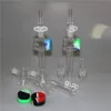 Hookah 10 mm 14 mm glazen nectar pijpset met 7,5 inch 7 ml siliconen container Reclaimer Keck Clips Quartz Tip As Cacther