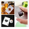 2020 Rostfritt stålflasköppnare, Bar Matlagning Poker Spelkort av Spades Verktyg, Mini Wallet Kreditkort Öppnare