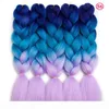 Ombre Drie Twee Mix Kleuren Kanekalon Vlechthaar Synthetische Jumbo Vlechten Haarextensies 24 inch Gehaakte Vlechten Haar Bulk Groothandel2572807