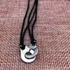Fashion Jewelry 925 Silver Handcuff Les Menottes Pendant Necklace With Adjustable Rope For Men Women France Bijoux Collier Gift239N