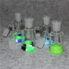 Narguilé bong cendriers 14mm 18mm avec 7ml récipient en silicone verre cendrier barboteur ashcatcher