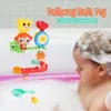 Baby Cartoon Monkey Classic Shower Bath Toy 14 piezas Ducha Animal Starfish Sprinkle Bathtub Toy Set para niños LJ201019