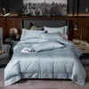 Pure Egyptian Cotton Solid Color Bedding set Ultra Soft Premium ( Duvet Cover Bed Sheet Pillow Shams) Queen King Size 4/6Pcs LJ200818