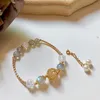 Natural Strawberry crystal ins Strawberry bracelet style hipster Internet celebrity style 14K gold and silver bag Moonlight stone bracelet Q