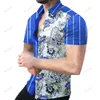 هاواي الصيف القمصان كيميزيه رجل الأزياء عارضة طباعة blusa زر يصل قميص زائد حجم الرجال البلوزات