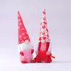 Alla hjärtans daggåva Gnome Plysch Doll dekorationer Mr Mrs Handmake Scandinavian Tomte Bord och heminredning JK2101PH