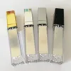 Private Label Beauty Cosmetics Verpackung Ganze quadratische klare 7-ml-LED-leere Lipgloss-Röhren mit Spiegel Lipgoss Tube Bottle Lips8843725