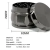 Rökning 4 Layer Herb Grinder 63mm Tobacco Grinders Mix Färger Aluminiumlegering CNC Tänder Bra Tunga