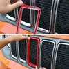 Abs Front Mesh Grille Insertos Grill Cover Trim para Jeep Renegade 2019-2020 Red Auto Acessórios Exteriores