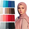 28 COULEUR Nouvelles Femmes Écharpe Musulmane Élastique Hijabs Châles Islamiques Soild PLAIN Modal Foulard Pour Femmes Jersey Écharpe 3483297
