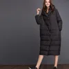 femmes vers le bas Mode Épais Chaud Manteau Lady Coton Parka Long jaqueta veste d'hiver avec capuche 201127