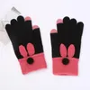 Mignon hiver chaud gants en tricot écran tactile doux anti-dérapant dessin animé tricoté pour les femmes Guantes Mujer1