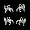 Parti 100pcs Fox Antika Silver Charms Pendants DIY Smycken Resultat för smycken Göra armband Halsband Örhängen 12 * 15mm