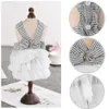 XSXXL Pet Summer Bowknot Kostium sukienki Dog Striped Cat Puppy Wedding Princess Party Tutu Spódnica ubrania Y200917