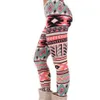Winter Christmas Snowflake Knitted Leggings Xmas Warm Stockings Pants Stretch Tights Women Bootcut Stretchy Pants