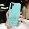 Mjuk glitter Transparent TPU Telefonväska till Huawei P40 P30 P20 Pro Mate 20 10 Lite P Smart 2020 Z Plus Y9 Prime 2019 Bling Cover