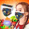 Nouveaux masques pour enfants jetables spunlace graffiti masques spéciaux coupe-vent et anti-poussière