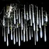 8 Tüp Noel Peri Işıkları LED Dize Işıkları Meteor Duş Yağmur Işığı Açık Dekorasyon Sokak Garland Cadılar Bayramı Partisi Lambası 220408
