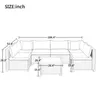 U-Style-Qualität Rattan-Wicker-Patio-Set U-Form-Sektional-Gartenmöbel mit Kissen und Akzentkissen US-Lager A01 A12