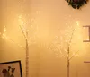 أدى شجرة ضوء للفضة مصباح البتولا ديكورات المنزل عطلة الاتحاد الأوروبي داخلي الحديثة الإبداعية شجرة الإضاءة إسقاط الشحن