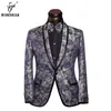 Abiti da uomo Blazer All'ingrosso- 2021 Abbigliamento di marca Giacca da uomo Custom Silver Motivo decorativo Pantaloni da lavoro Ceket Wedding Bl